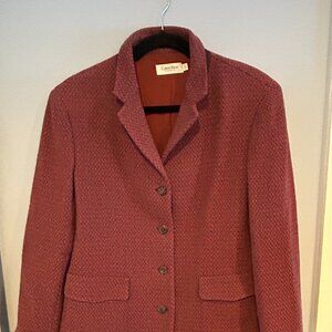 Calvin Klein Collection, Wool Cashmere Jacket Silk Lined, Tailored Blazer, Sz 14